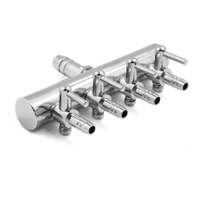 bnafes Air Flow Control Lever Valve4-Way with Airline Tubing Connector for Aquarium, Fish Tank - Image 1